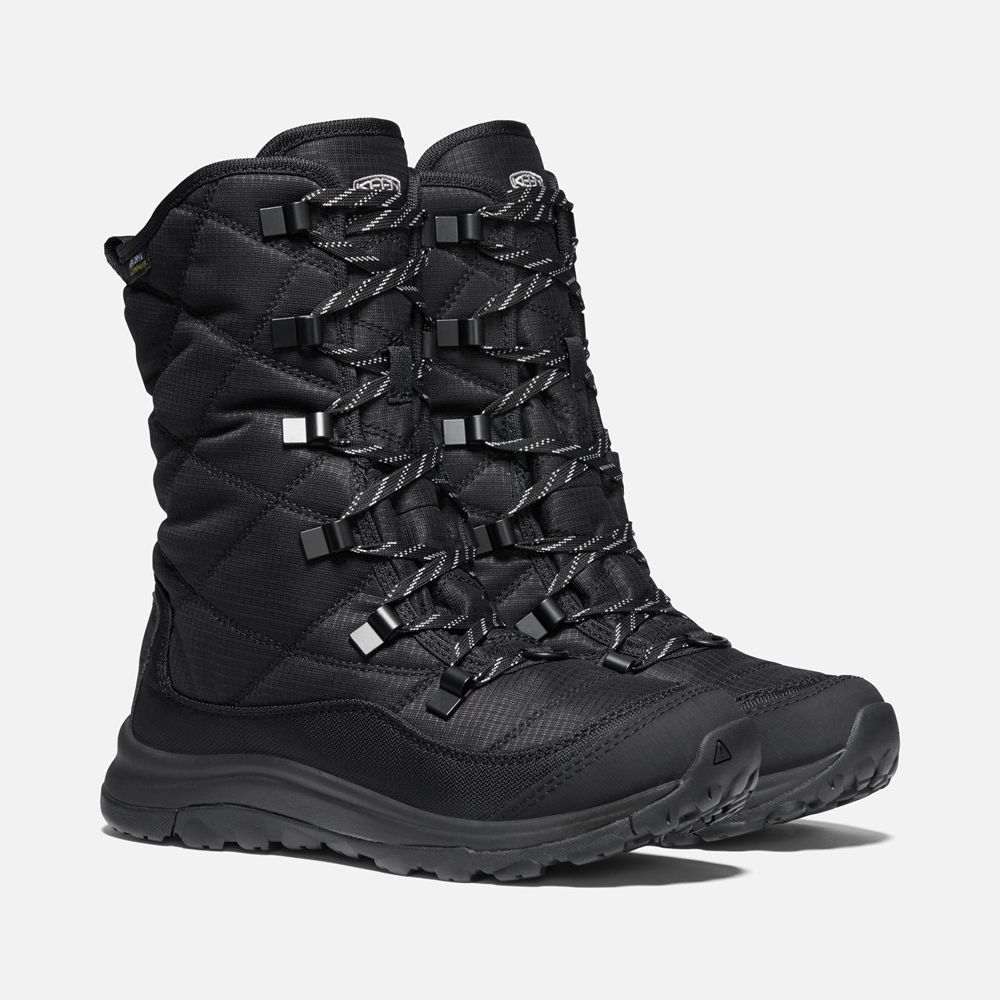 Keen Kar Botu Kadın Siyah - Terradora Ii Lace Up Waterproof - Türkiye MDKW47102